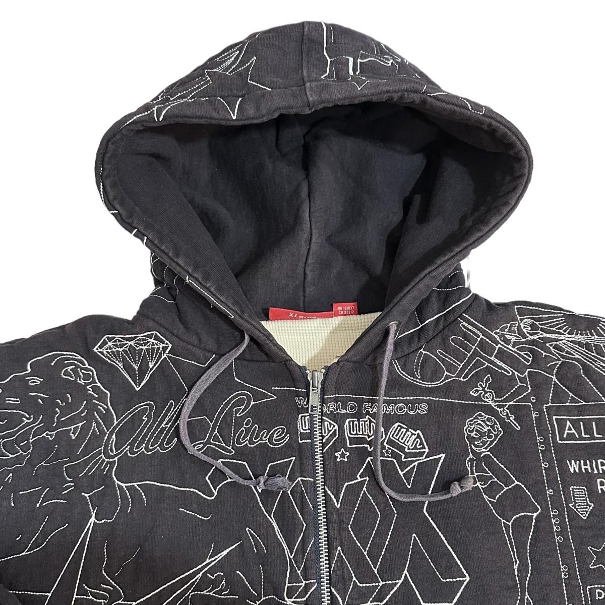 07AW OLD SUPREME Uptown Fullzip Hoodie 黒 XL 00s 07AW OLD SUPREME Uptown Fullzip Hoodie 黒 XL 00s