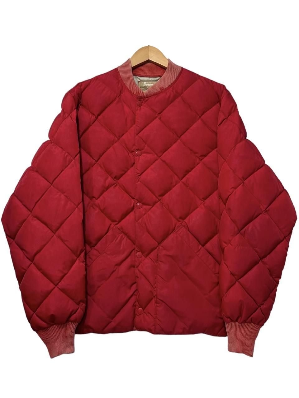 50s Eddie Bauer Quilting Down Jacket 赤 M エディーバウアー ダウン