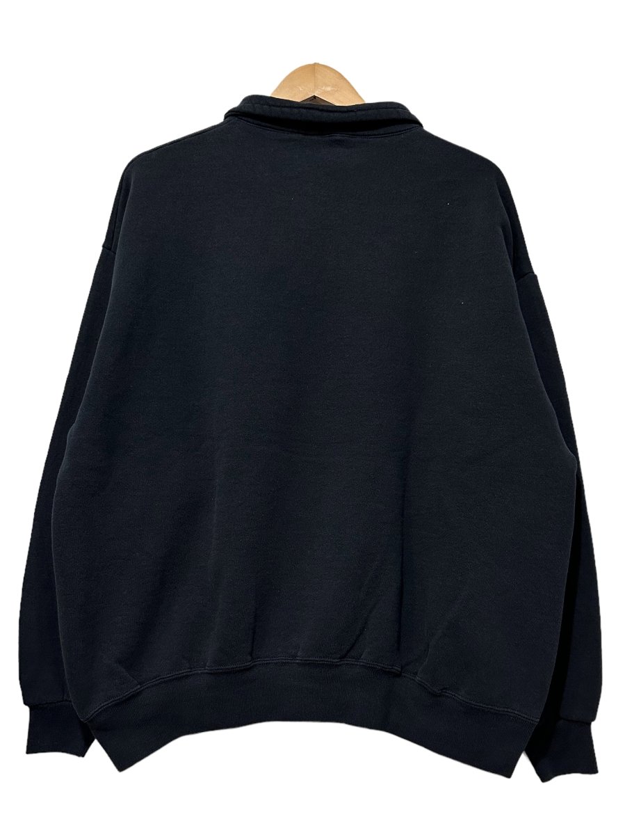 USA製 90s Microsoft Half-Zip Sweatshirt 黒 XL マイクロソフト