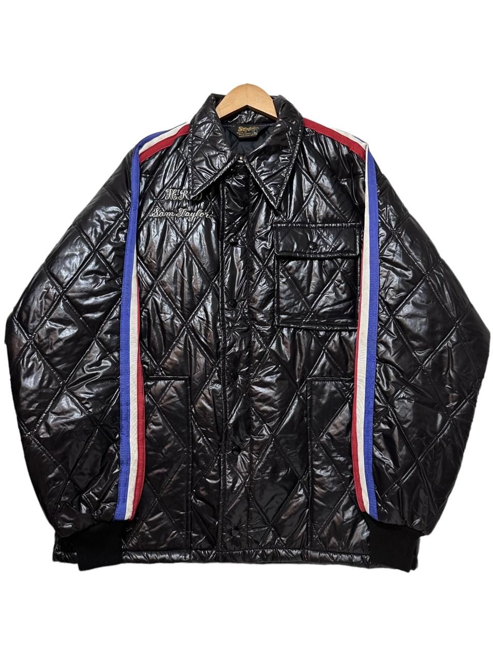 USA製 70s Swingster Padding Racing Jacket 黒 L スウィング USA製 70s Swingster Padding Racing Jacket 黒 L スウィング