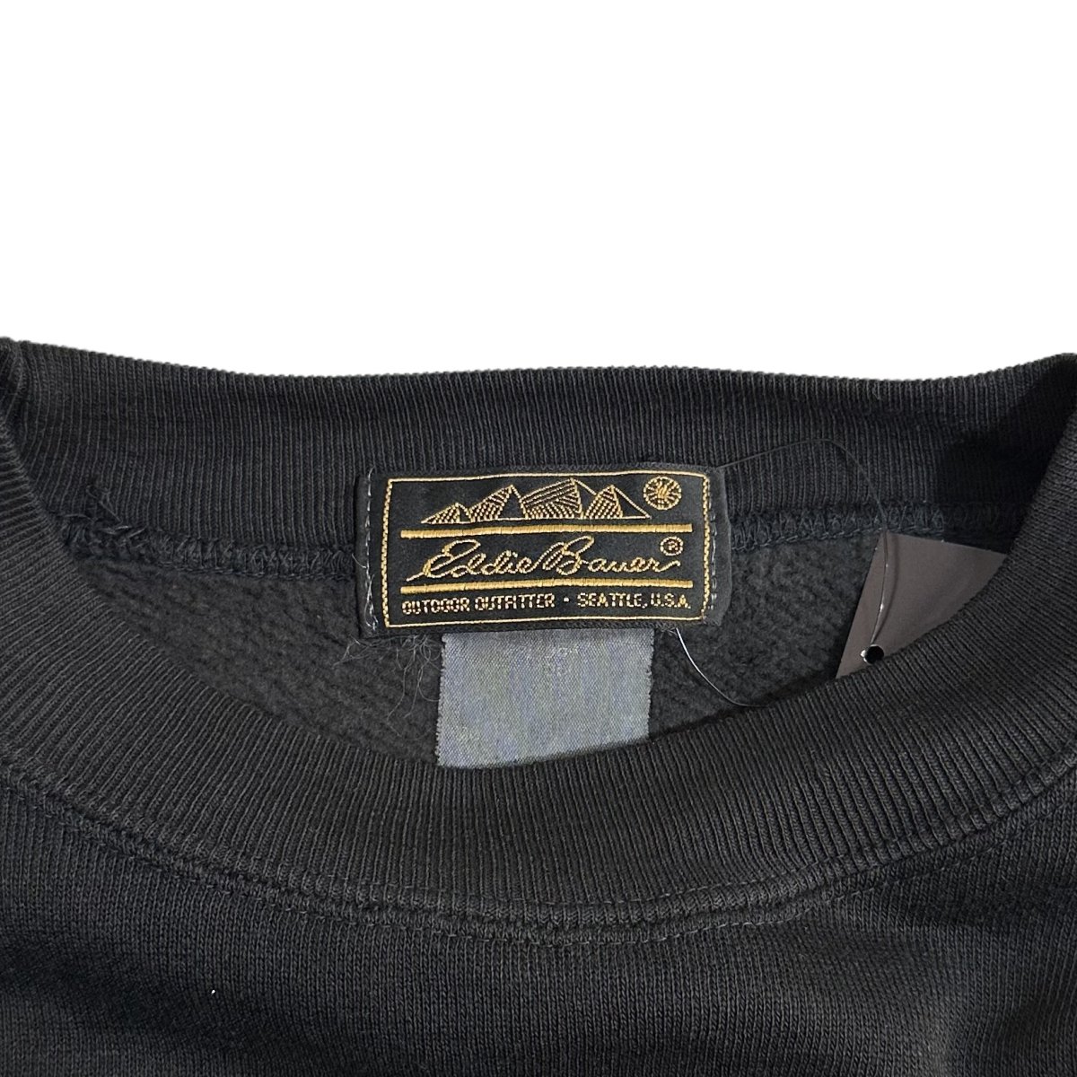 80s Eddie Bauer Print Sweatshirt 黒 XL エディーバウアー スウェット