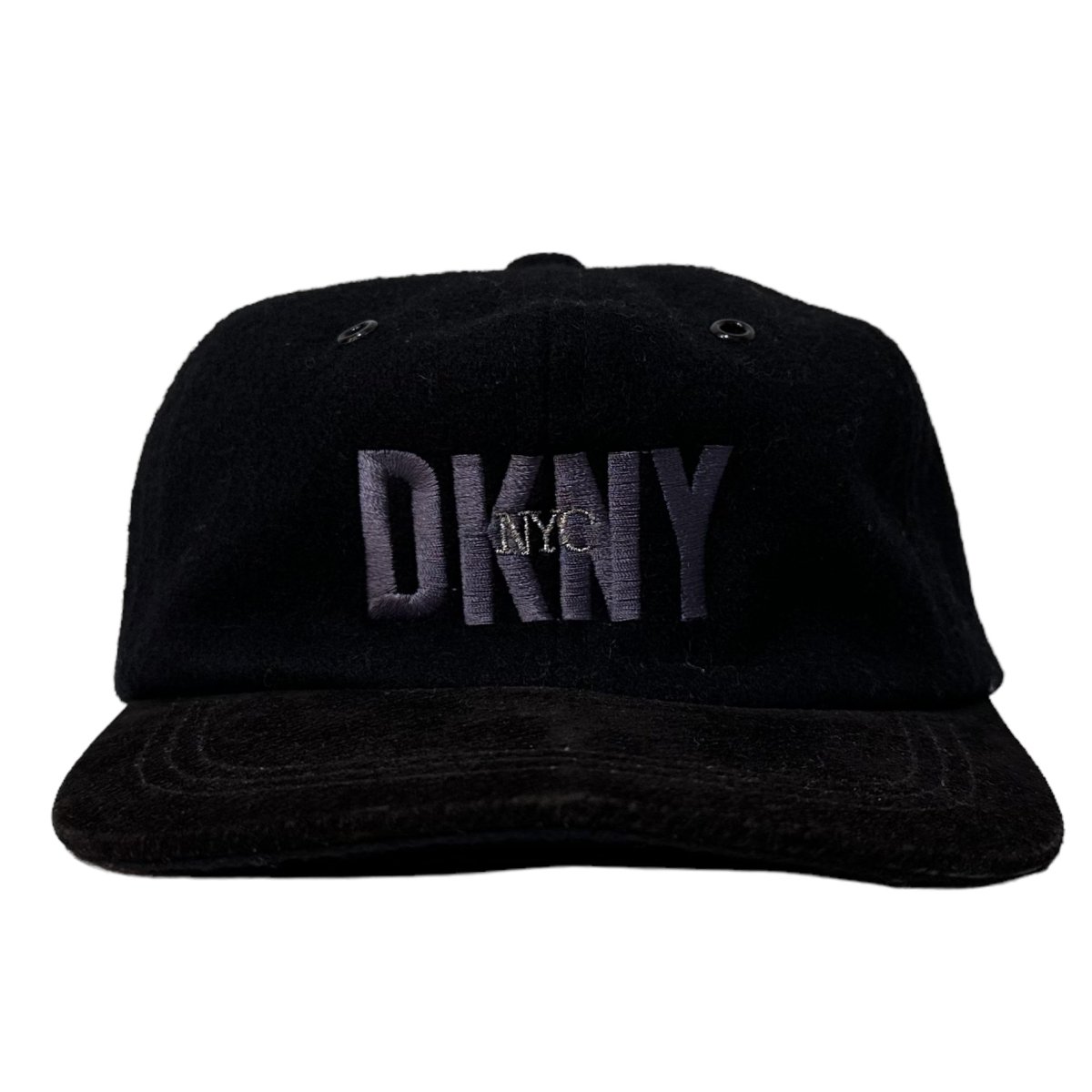 USA製 90s DKNY Wool 6 Panel Cap 黒 ダナキャラン ニューヨーク ウールキャップ 6パネル ブラック 古着 -  NEWJOKE ONLINE STORE
