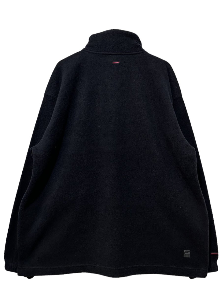 00s FUBU Half-Zip Fleece Jacket 黒 XXL フブ ハーフジップ フリースジャケット ヒップホップ 2XL ブラック  古着 - NEWJOKE ONLINE STORE