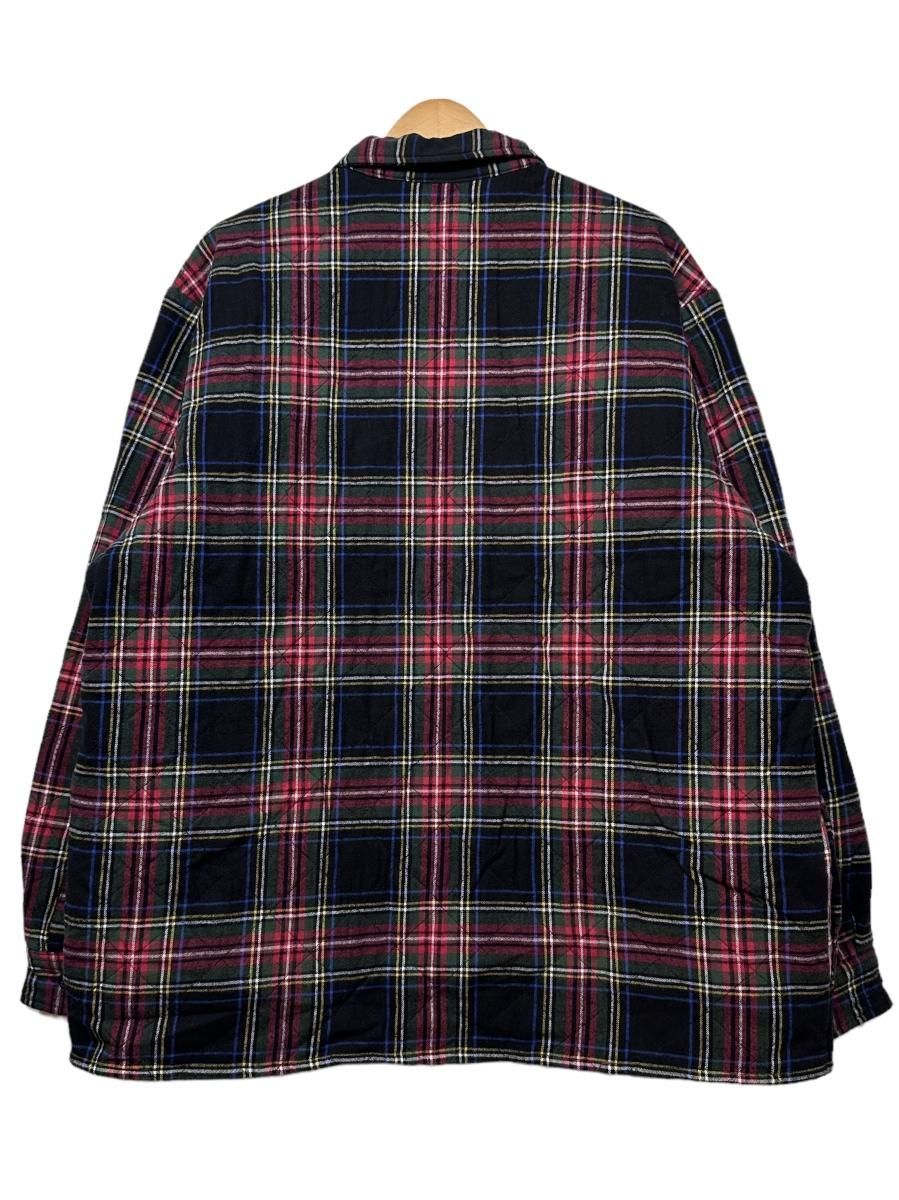 21AW SUPREME Quilted Plaid Flannel Shirt 黒 XL シュプリーム 21AW SUPREME Quilted Plaid Flannel Shirt 黒 XL シュプリーム
