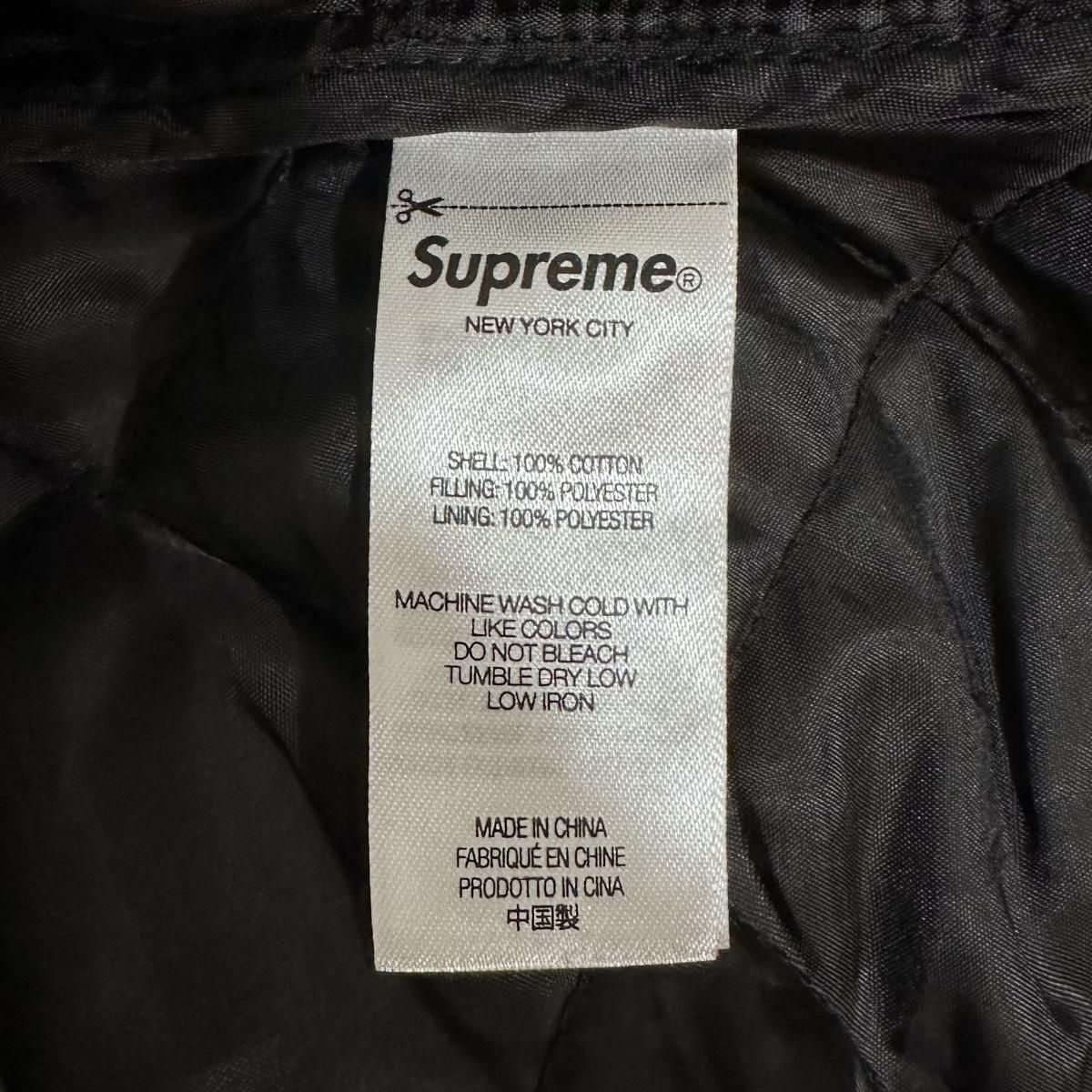 21AW SUPREME Quilted Plaid Flannel Shirt 黒 XL シュプリーム 21AW SUPREME Quilted Plaid Flannel Shirt 黒 XL シュプリーム