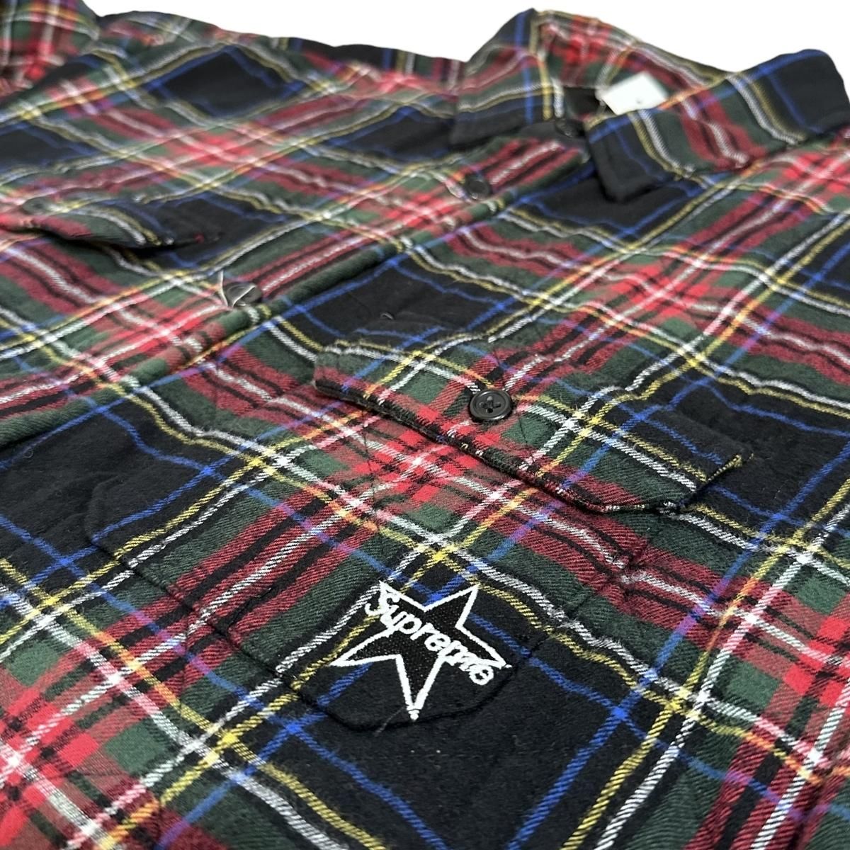 21AW SUPREME Quilted Plaid Flannel Shirt 黒 XL シュプリーム 21AW SUPREME Quilted Plaid Flannel Shirt 黒 XL シュプリーム