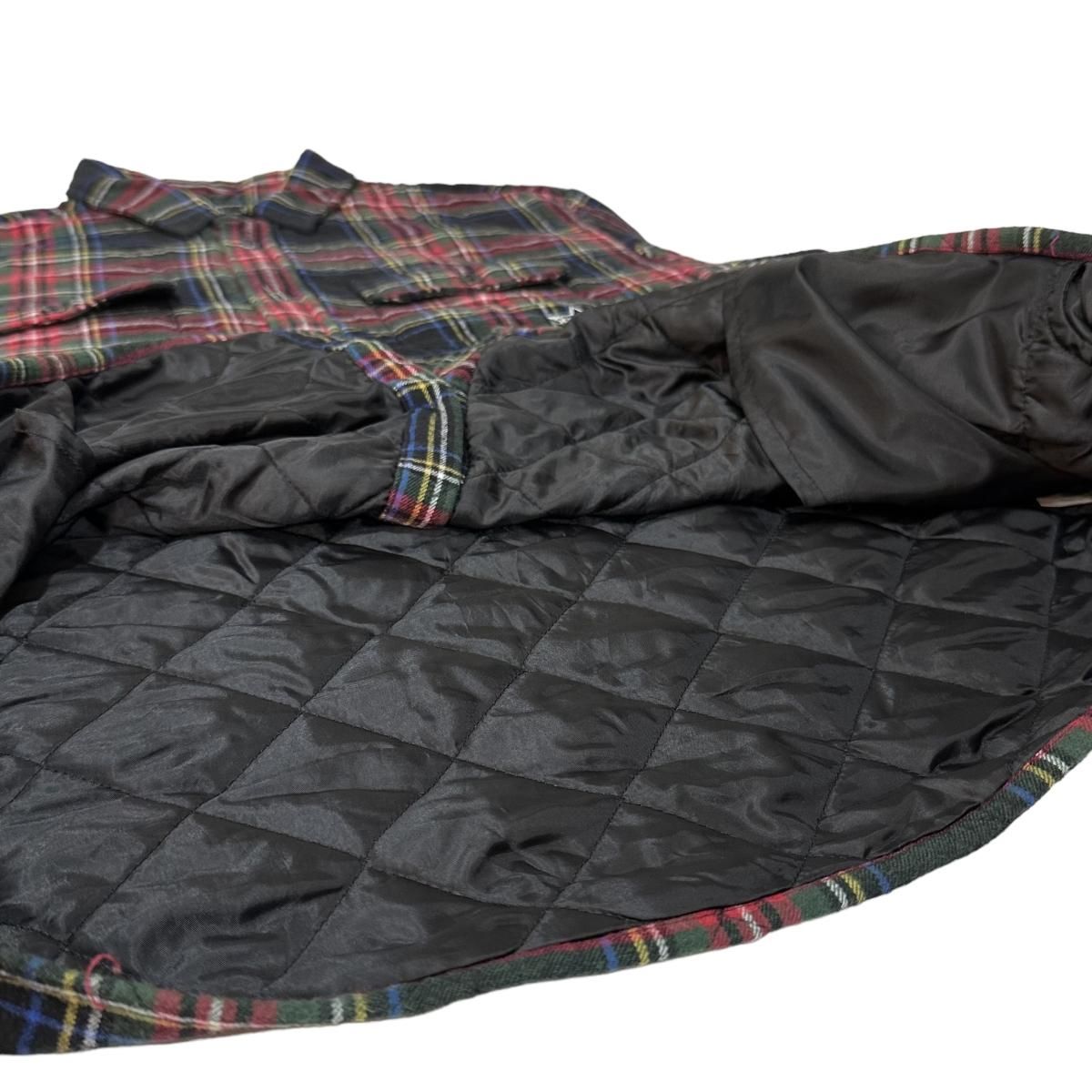 21AW SUPREME Quilted Plaid Flannel Shirt 黒 XL シュプリーム 21AW SUPREME Quilted Plaid Flannel Shirt 黒 XL シュプリーム