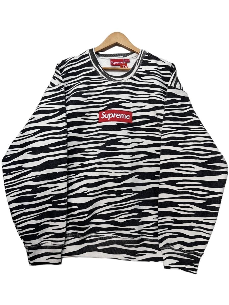 新品 22AW SUPREME Box Logo Crewneck ゼブラ XL シュプリーム ボックスロゴ クルーネック スウェット 2022秋冬  - NEWJOKE ONLINE STORE