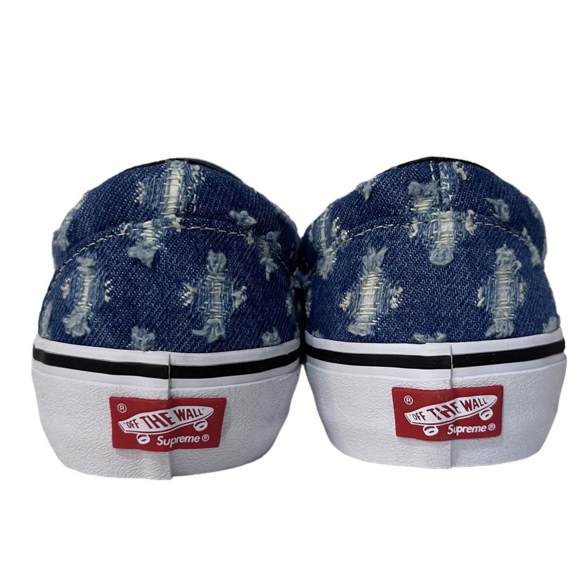 26.5cm Supreme Vans Denim Slip-on 青 国内