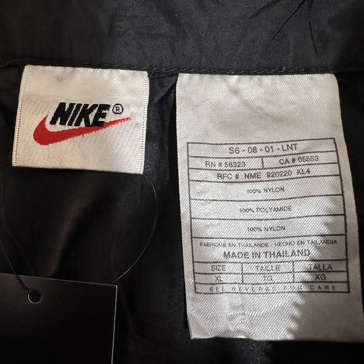 96年製 NIKE Half-Zip Nylon Pullover Jacket 黒緑 XL 90s ナイキ ...