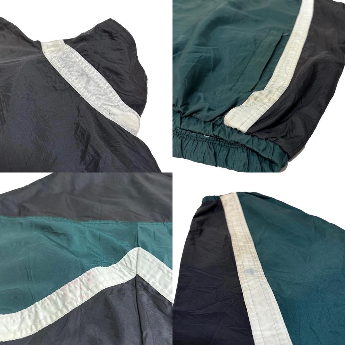 96年製 NIKE Half-Zip Nylon Pullover Jacket 黒緑 XL 90s