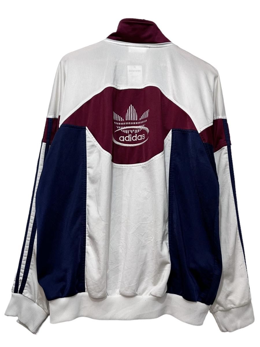 90s adidasアディダス トレフォイル ロゴ刺繍 ツートン 切り替え