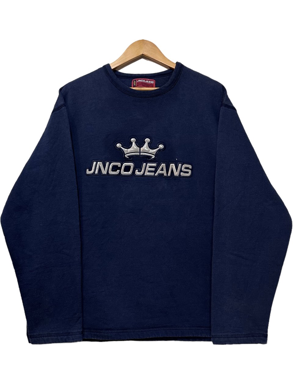 USA製 00s JNCO JEANS Logo Sweatshirt 紺 L ジンコジーンズ