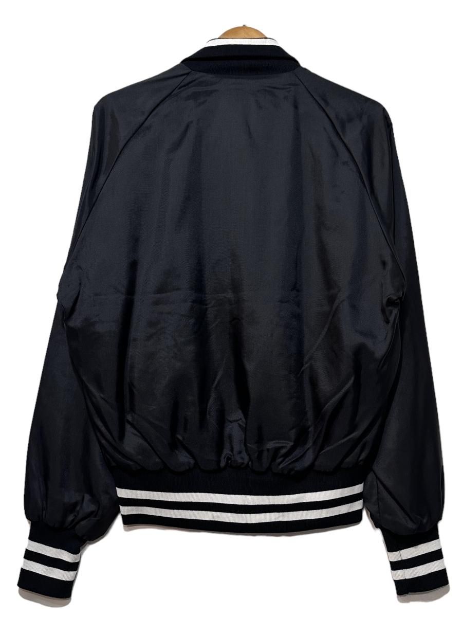 USA製 90s Admiral Sportswear Satin Varsity Jacket 黒 M USA製 90s Admiral Sportswear Satin Varsity Jacket 黒 M
