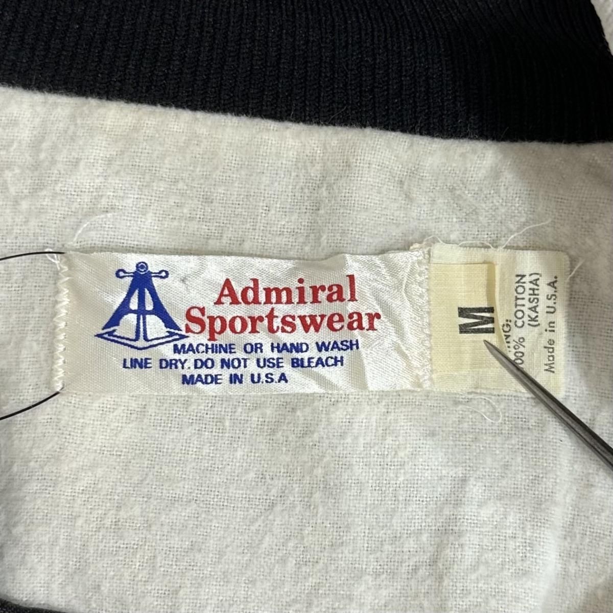 USA製 90s Admiral Sportswear Satin Varsity Jacket 黒 M USA製 90s Admiral Sportswear Satin Varsity Jacket 黒 M