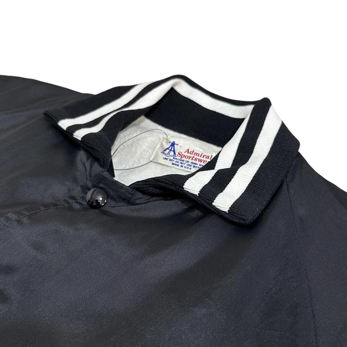 USA製 90s Admiral Sportswear Satin Varsity Jacket 黒 M USA製 90s Admiral Sportswear Satin Varsity Jacket 黒 M