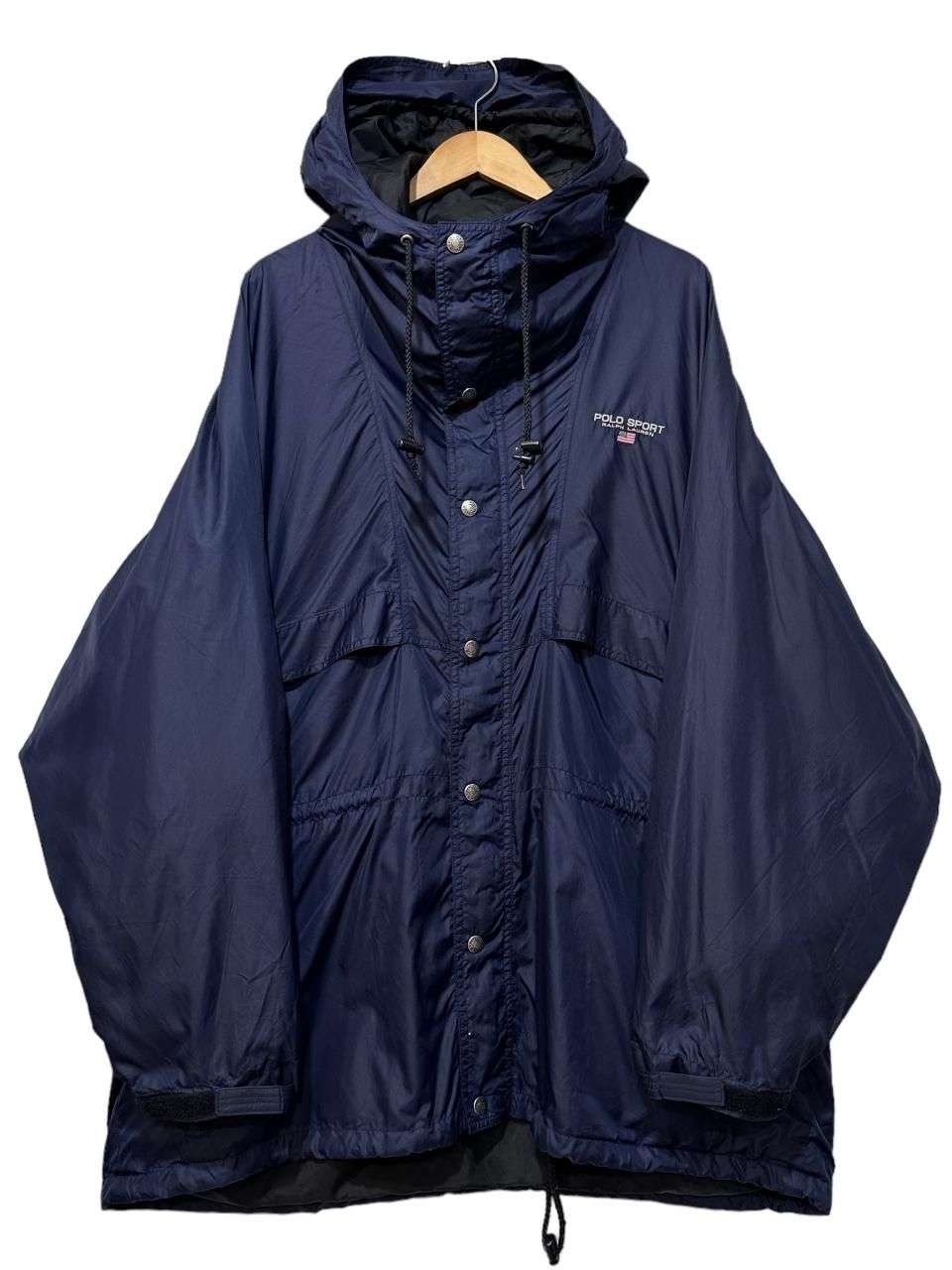 90s POLO SPORT Nylon Mountain Parka 紺 XXL ポロスポーツ マウンテン