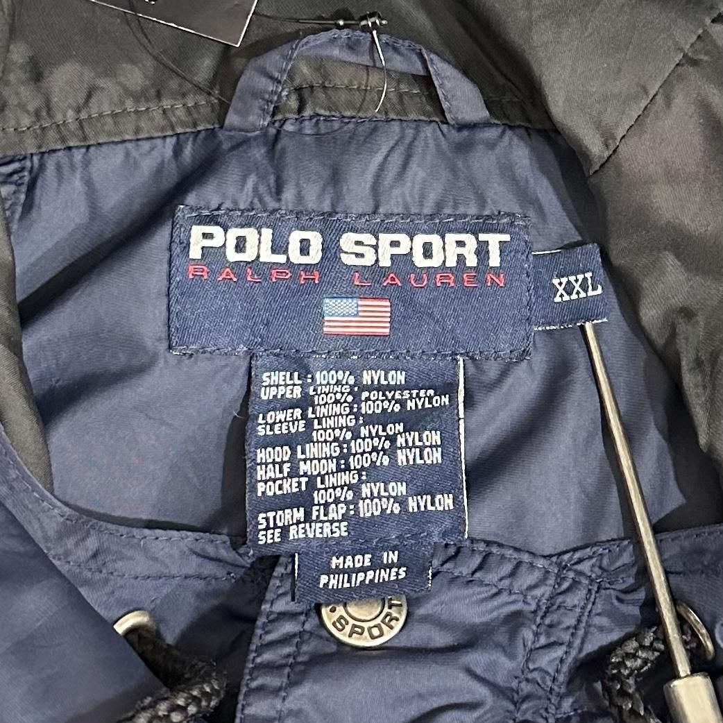 90s POLO SPORT Nylon Mountain Parka 紺 XXL ポロスポーツ マウンテン