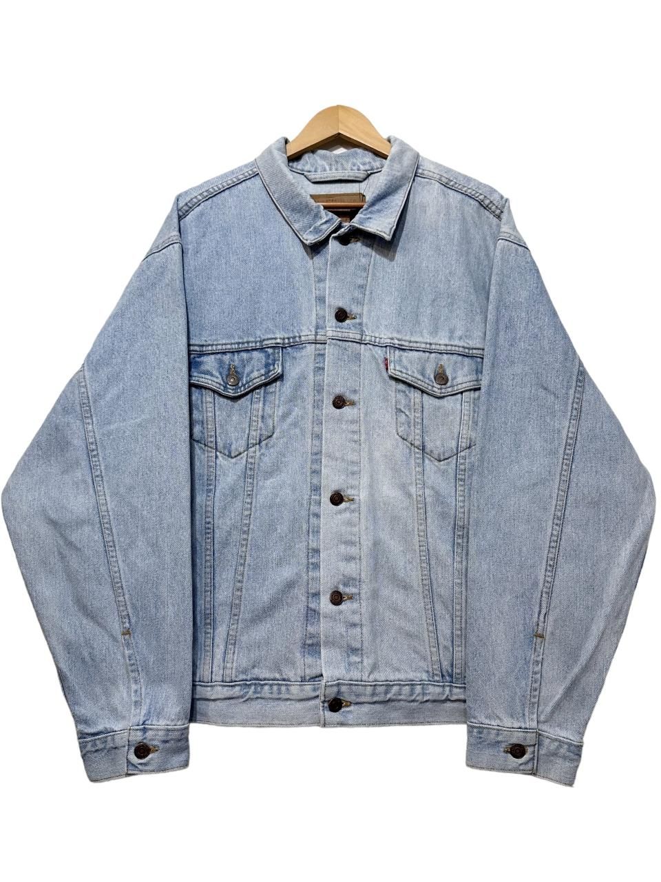 USA製 95年 Levi's 70507-4834 Denim Jacket 青 XL 90s Levis リーバイス デニムジャケット Gジャン  デカパッチ ライトブルー 古着 - NEWJOKE ONLINE STORE