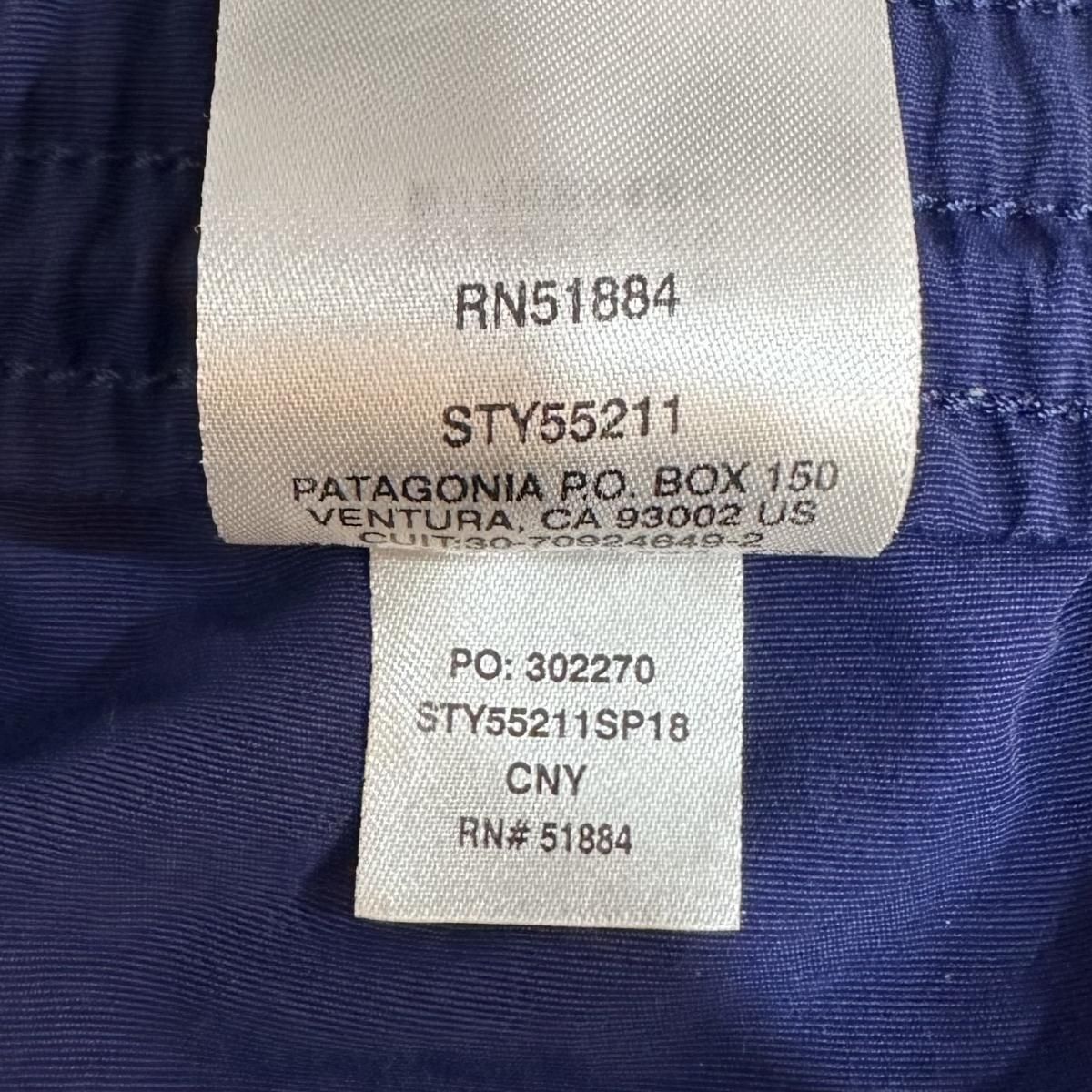 18年製 patagonia Baggies Pants 紺 S パタゴニア バギーズ 18年製 patagonia Baggies Pants 紺 S パタゴニア バギーズ