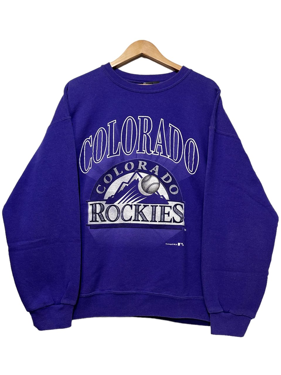 90年代 TRENCH MLB COLORADO ROCKIES コロラドロッキーズ スウェットシャツ トレーナー USA製 メンズL ヴィンテージ /eaa344008