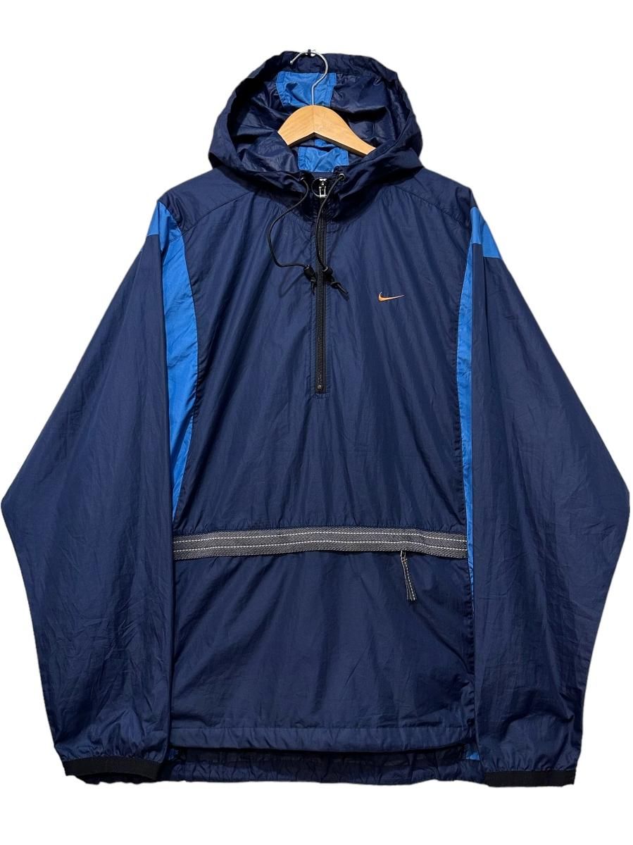 98年製 NIKE Nylon Anorak Parka 紺青 XL 90s ナイキ アノラック