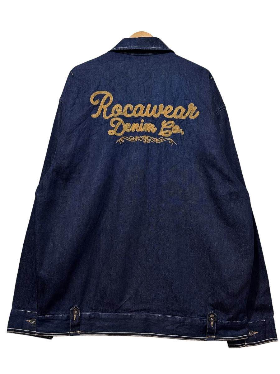 00s ROCA WEAR Denim Jacket 紺 XL ロカウェア デニムジャケット G