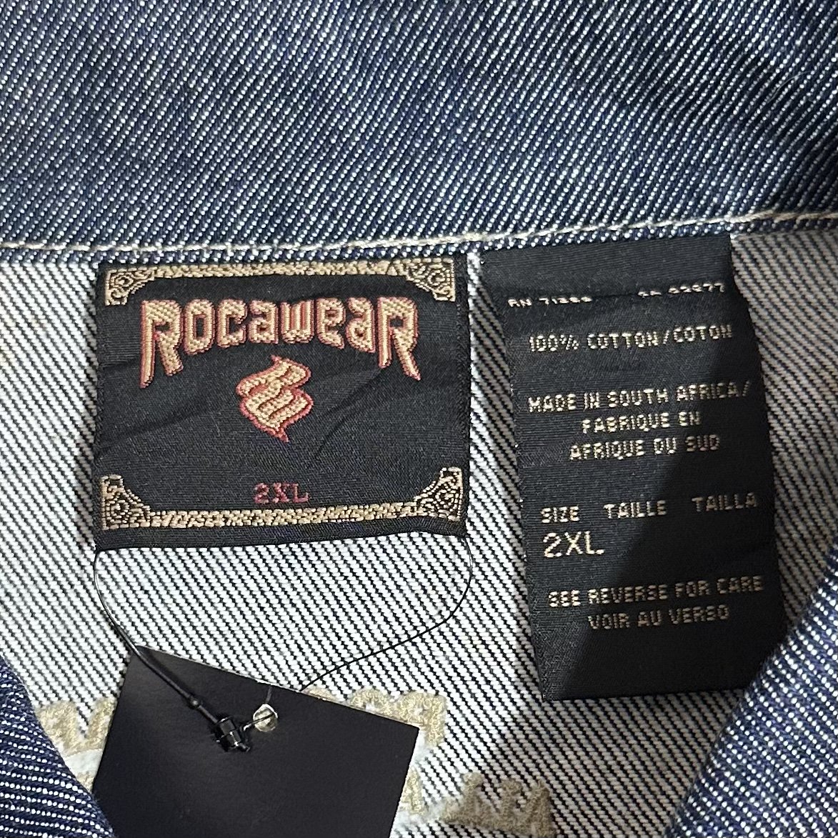 00s ROCA WEAR Denim Jacket 紺 2XL ロカウェア デニムジャケット G