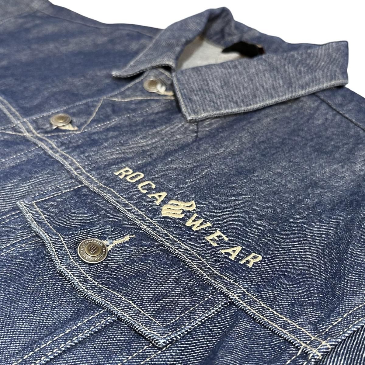 00s ROCA WEAR Denim Jacket 紺 2XL ロカウェア デニムジャケット G 