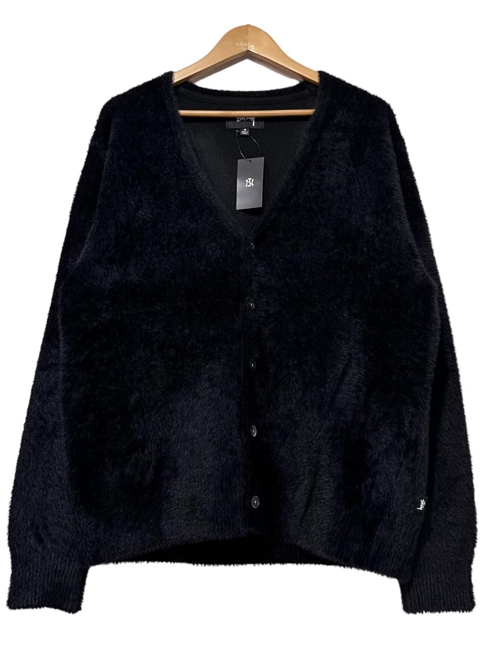 22AW STUSSY Shaggy Cardigan 黒 M ステューシー シャギーカーディガン ...