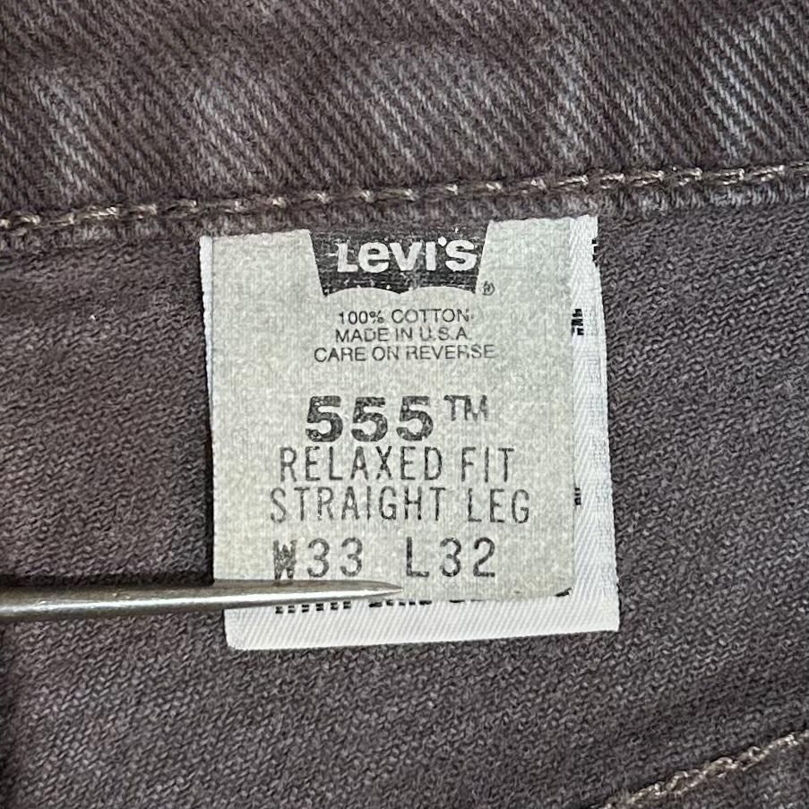USA製 96年 Levi's 555 Over Dyed Denim Pants 茶灰 W32×L32 90s USA製 96年 Levi's 555 Over Dyed Denim Pants 茶灰 W32×L32 90s