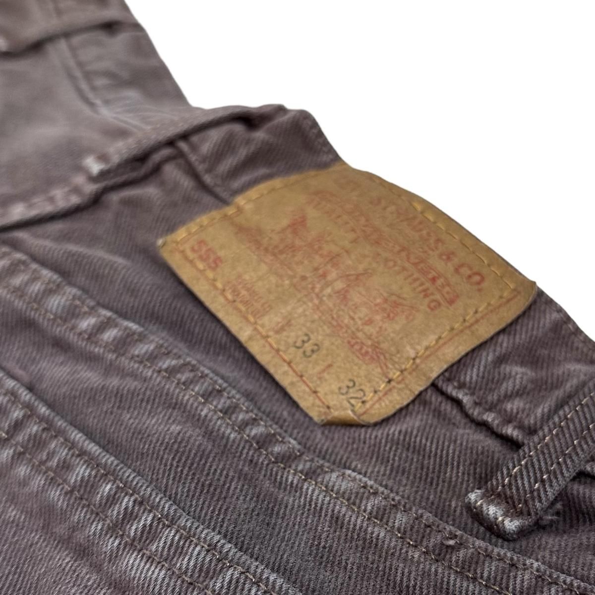 USA製 96年 Levi's 555 Over Dyed Denim Pants 茶灰 W32×L32 90s USA製 96年 Levi's 555 Over Dyed Denim Pants 茶灰 W32×L32 90s