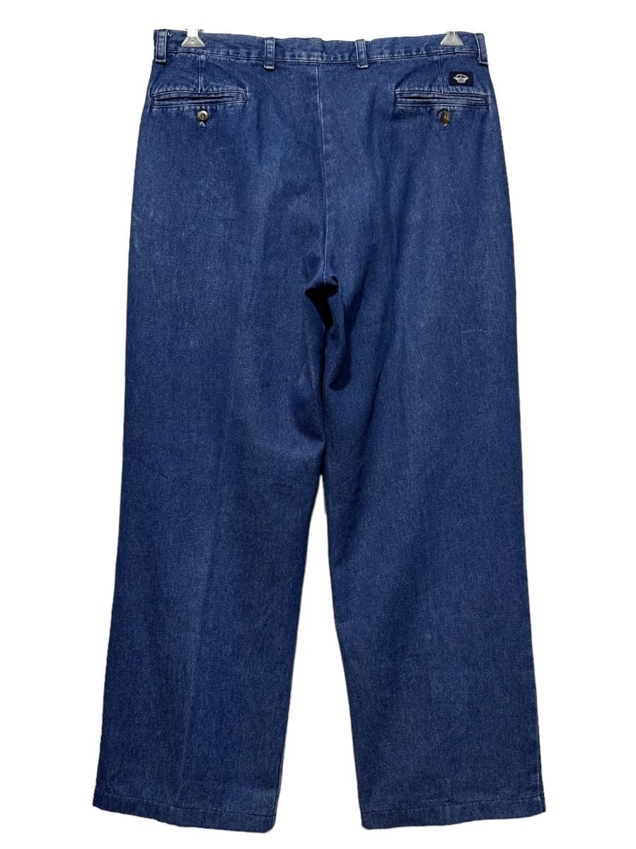 00s DOCKERS 2 Tuck Denim Pants 紺 W35×L28 ドッカーズ デニム 00s DOCKERS 2 Tuck Denim Pants 紺 W35×L28 ドッカーズ デニム