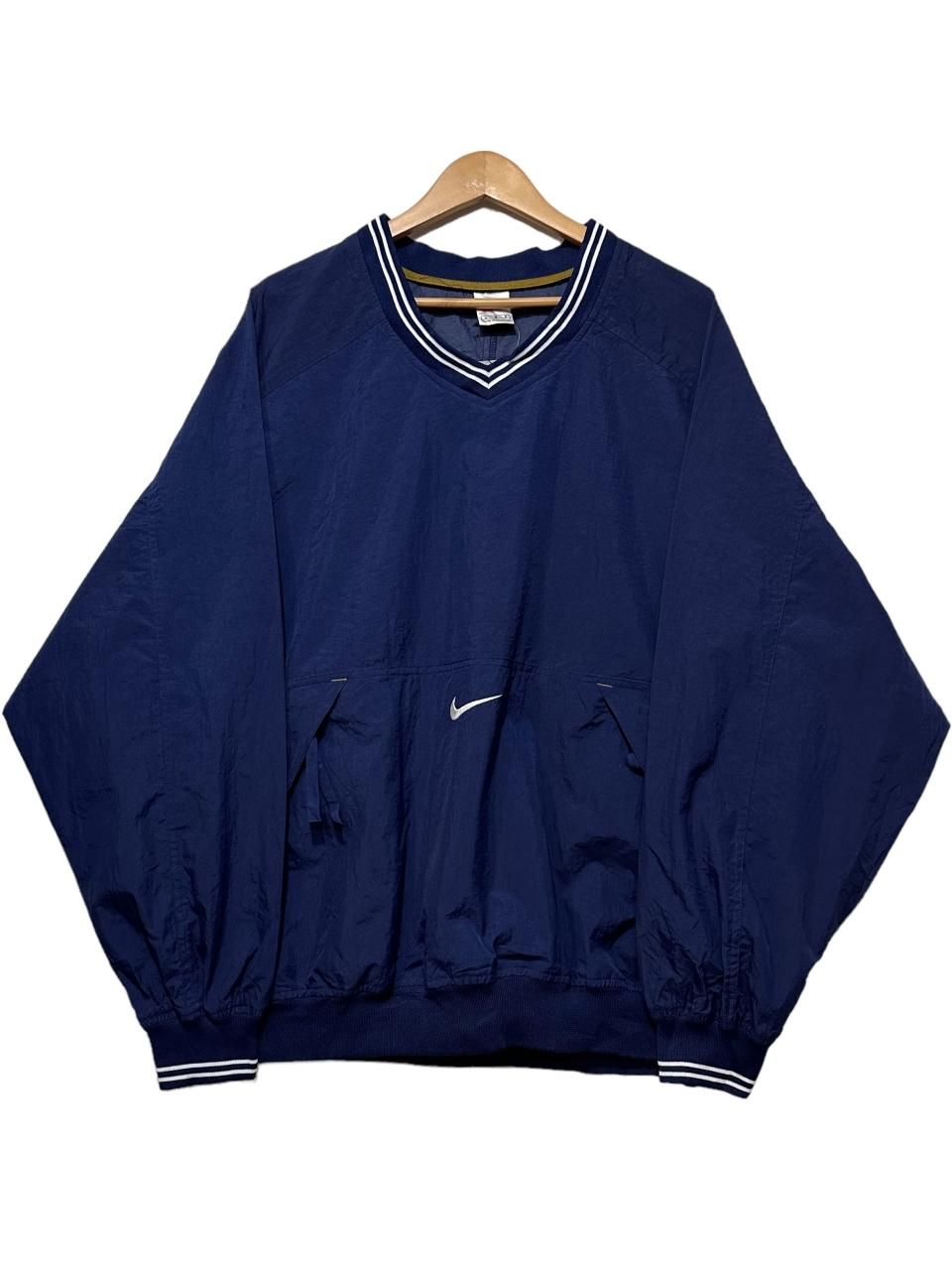 97年製 NIKE Nylon Pullover Jacket 紺 L 90s ナイキ ナイロン