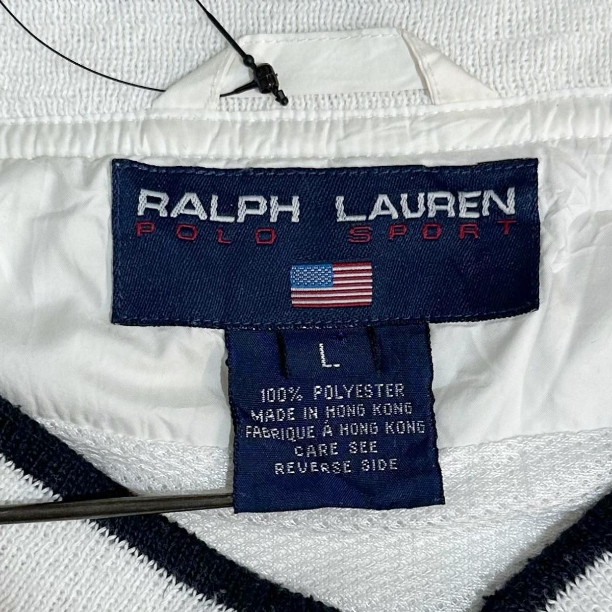 90s POLO SPORT Nylon Pullover Jacket 白 L ポロスポーツ 90s POLO SPORT Nylon Pullover Jacket 白 L ポロスポーツ