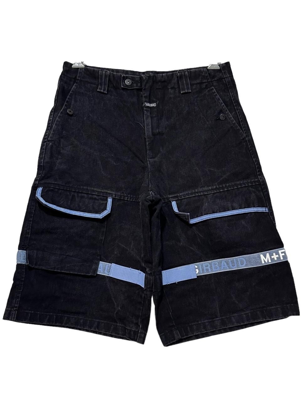 00s MARITE ＋ FRANCOIS GIRBAUD Black Denim Shuttle Shorts 黒