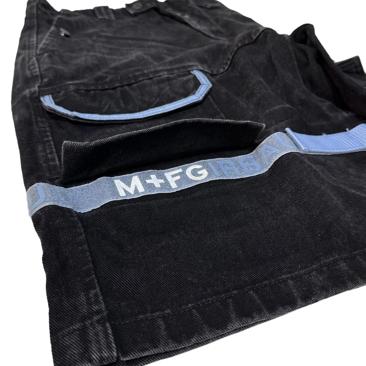 00s MARITE ＋ FRANCOIS GIRBAUD Black Denim Shuttle Shorts 黒