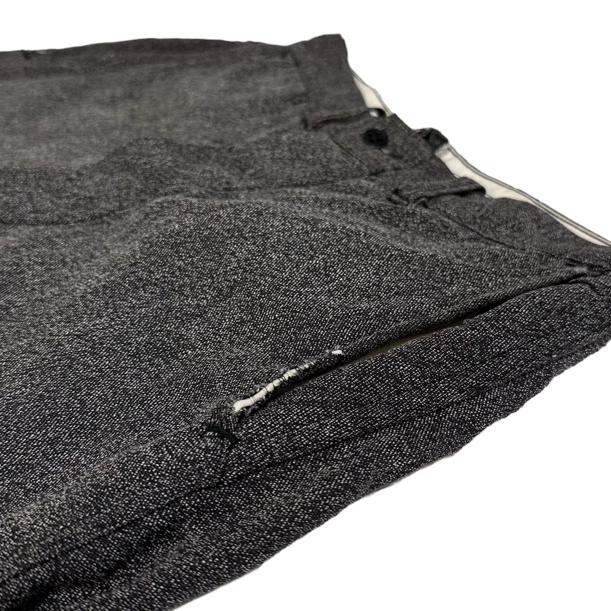 40s~50s Vintage Black Chambray Work Pants 黒 W31×L30 ブラックシャンブレー ワークパンツ 黒シャン  ヴィンテージ 古着 - NEWJOKE ONLINE STORE