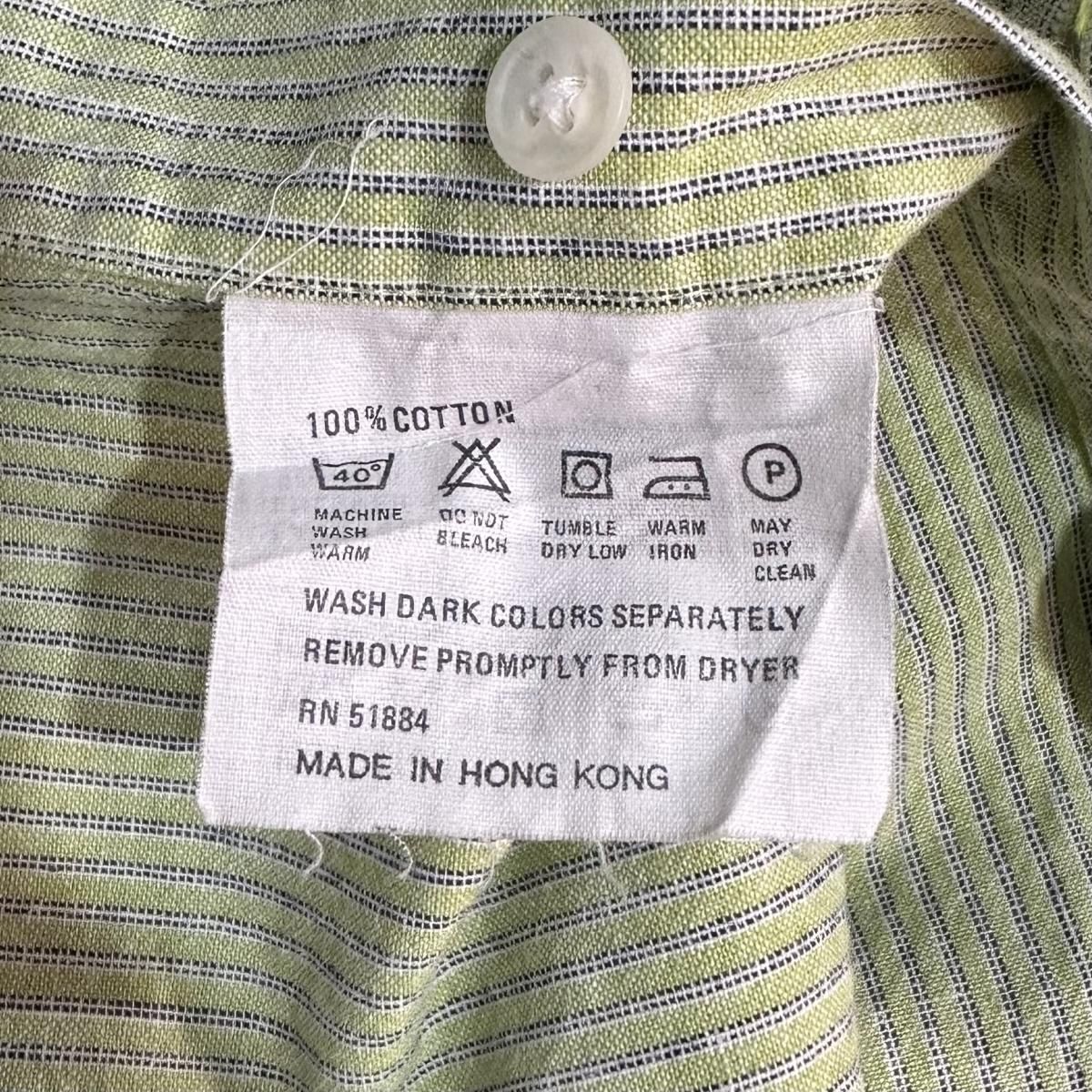 80s~90s patagonia Stripe Cotton L/S Shirt 黄緑 M パタゴニア 80s~90s patagonia Stripe Cotton L/S Shirt 黄緑 M パタゴニア