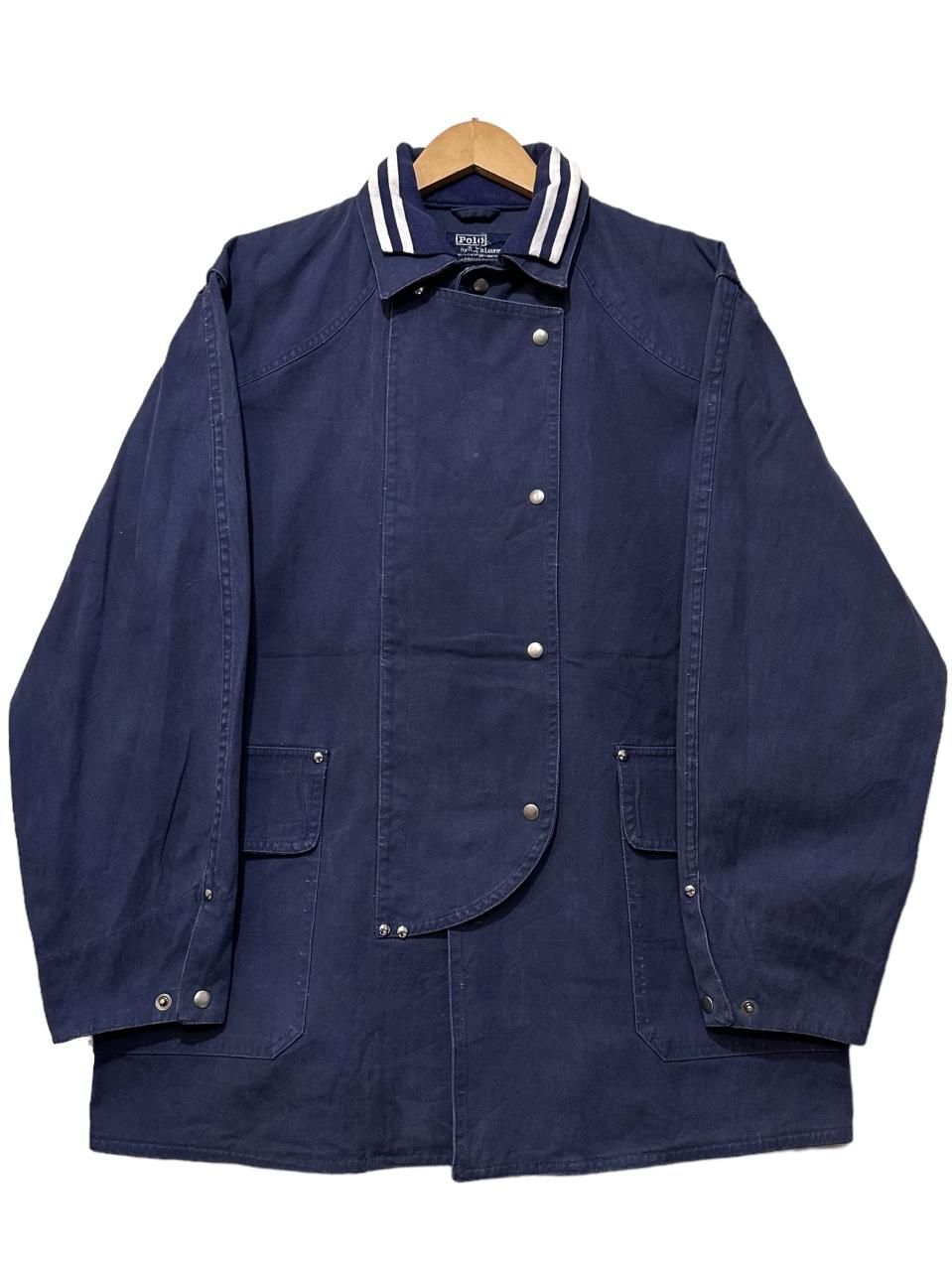 USA製 80s〜90s Polo Ralph Lauren Cotton Canvas Jacket 紺 S USA製 80s〜90s Polo Ralph Lauren Cotton Canvas Jacket 紺 S