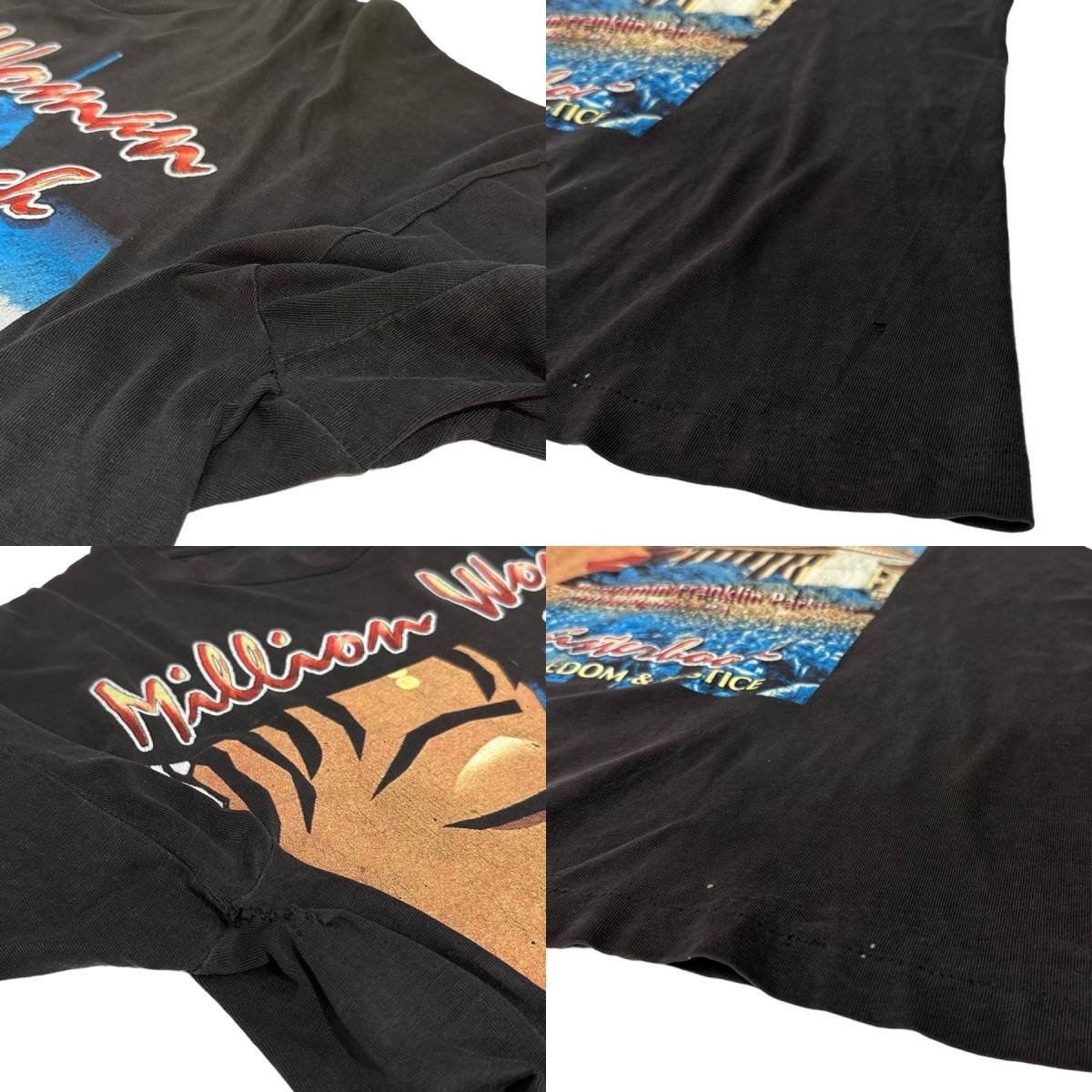 97年製 MILLION WOMAN MARCH Print S/S Tee 黒 XL 90s ミリオン 97年製 MILLION WOMAN MARCH Print S/S Tee 黒 XL 90s ミリオン