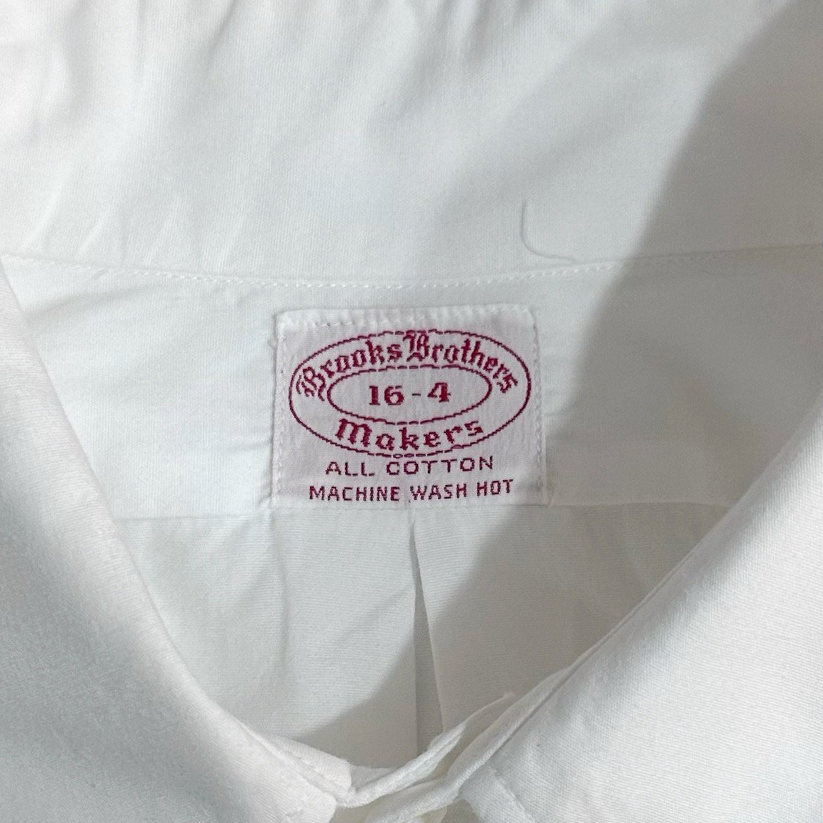 70s BROOKS BROTHERS Cotton L/S Shirt 白 16-4 ブルックスブラザーズ 