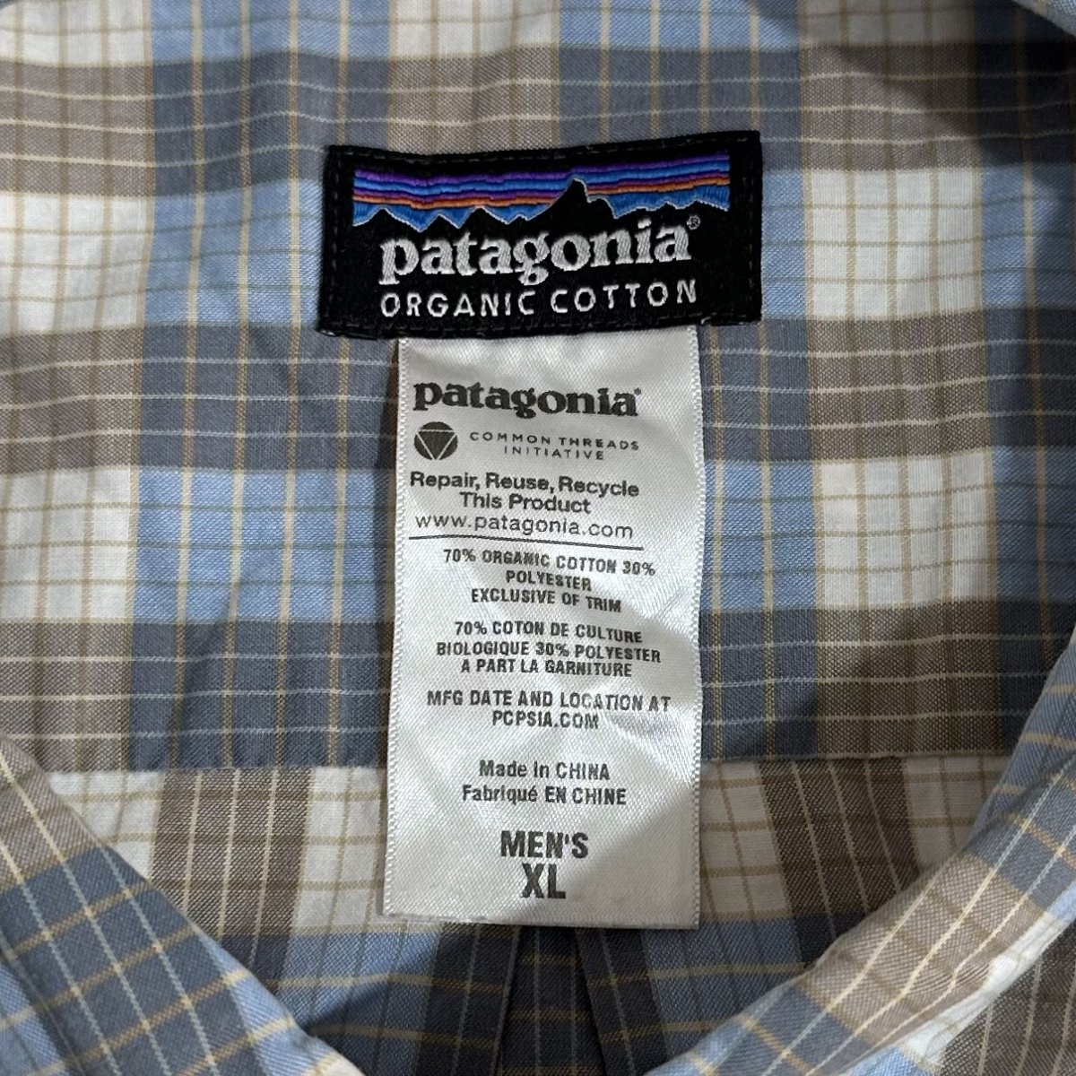 11年製 patagonia Fezzman Shirt 青灰 XL 00s パタゴニア フェズマンシャツ 半袖 シャツ チェック 53962  SP11 ブルー グレー 古着 - NEWJOKE ONLINE STORE