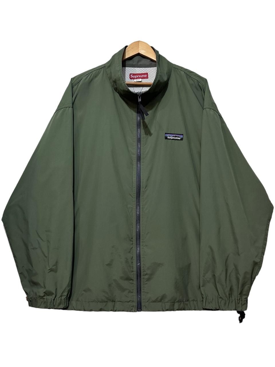 USA製 98AW SUPREME patagonia Logo Nylon Jacket オリーブ XL 90s 