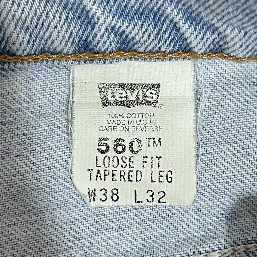 USA製 94年 Levi's 560 Denim Pants 薄青 W38×L32 90s リーバイス