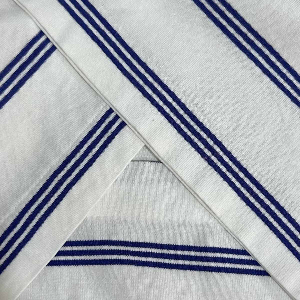 00s POLO GOLF Border S/S Polo Shirt 白青 L ポロゴルフ 半袖