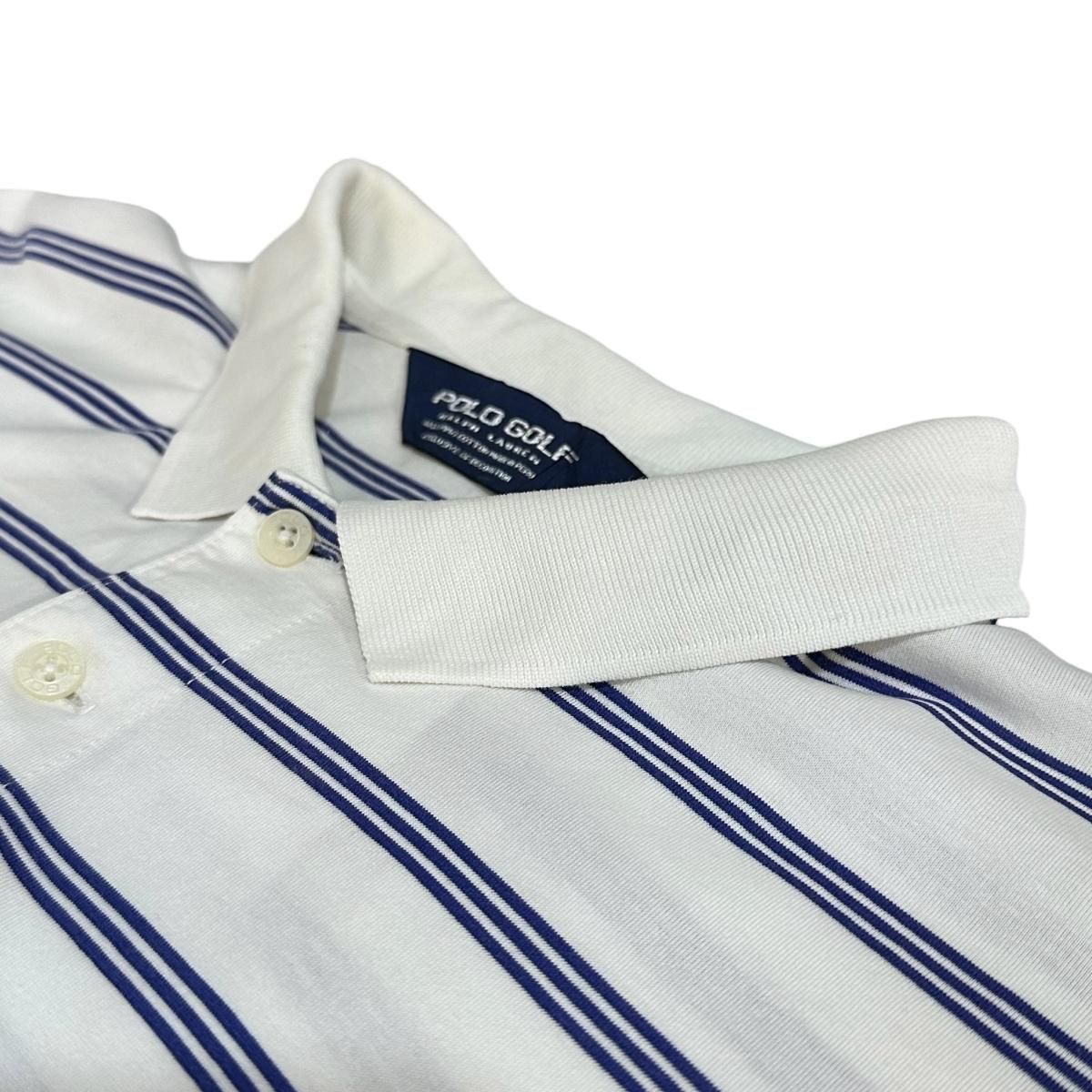 00s POLO GOLF Border S/S Polo Shirt 白青 L ポロゴルフ 半袖 00s POLO GOLF Border S/S Polo Shirt 白青 L ポロゴルフ 半袖