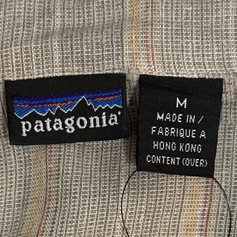 01年製 patagonia Hemp Open Collar S/S Shirt 灰ベージュ M 00s 01年製 patagonia Hemp Open Collar S/S Shirt 灰ベージュ M 00s