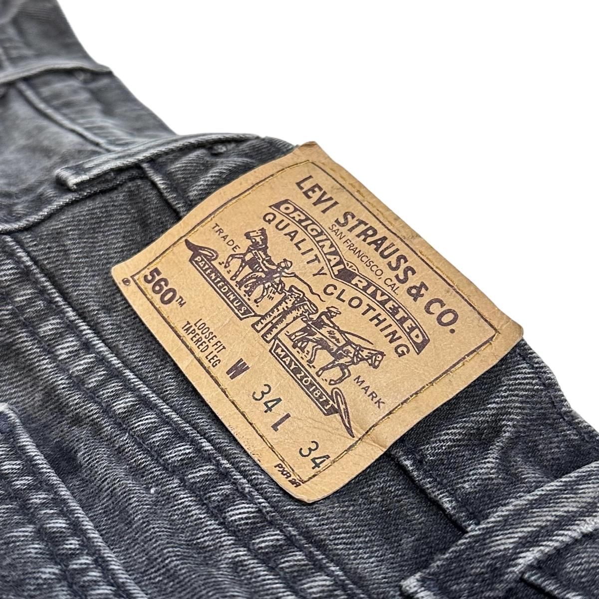 USA製 97年 Levi's 560 Black Denim Pants 黒 W34×L29 90s USA製 97年 Levi's 560 Black Denim Pants 黒 W34×L29 90s