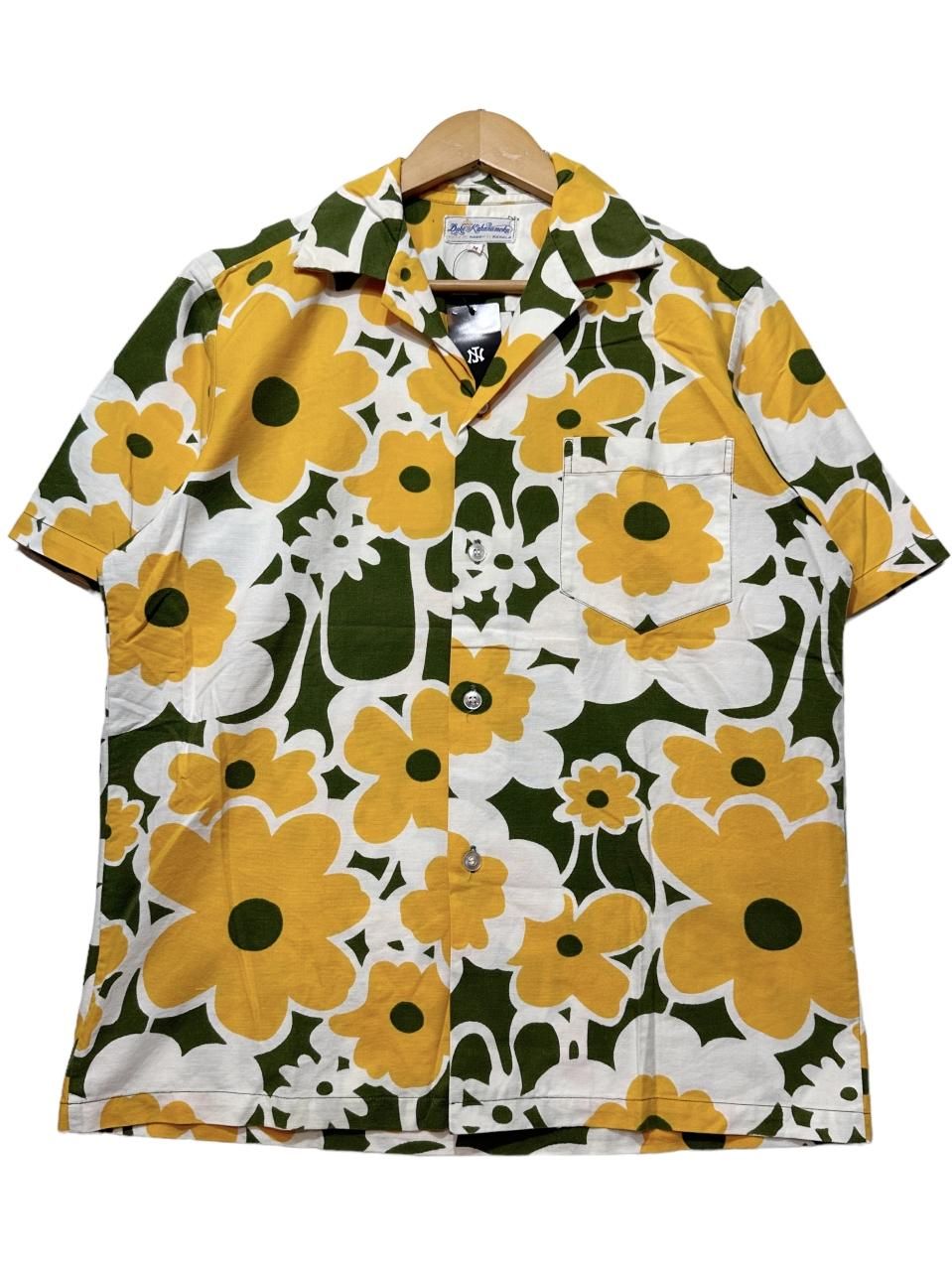 60s Duke Kahanamoku Cotton Aloha Shirt 黄緑 M デューク 60s Duke Kahanamoku Cotton Aloha Shirt 黄緑 M デューク
